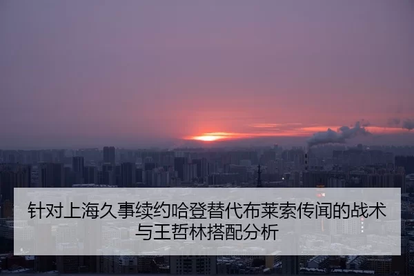 针对上海久事续约哈登替代布莱索传闻的战术与王哲林搭配分析